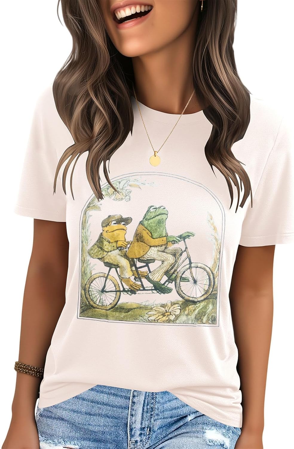 IRISGOD Womens Graphic Tees Casual Summer Short Sleeve...