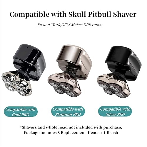 Miniatura 6 de Cuchillas de repuesto para afeitadora Pitbull Skull Shaver de repuesto, compatibles con Skull Carver Pitbull Gold PROPlatinum PROSilver PRO Pitbull