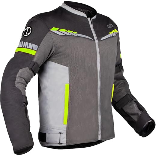 Rynox Air GT 4 Jacket - Grey Hi-Viz Green, Large