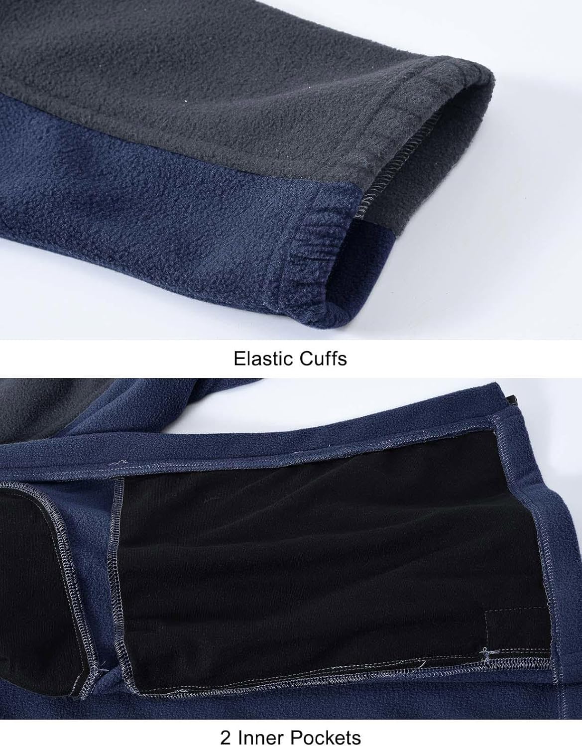 Rdruko Men's Fleece Jackets Full Zip Lightweight Outdoor Hiking Jackets Winter Coats - Image 6