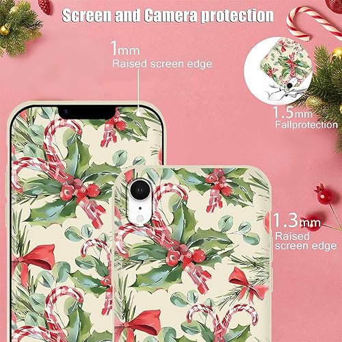 Miniatura 6 de Paquete de 2 fundas de teléfono con texto en inglés "Merry Christmas" para iPhone XR de 6.1 pulgadas, bonito diseño de árbol de Navidad con diseño