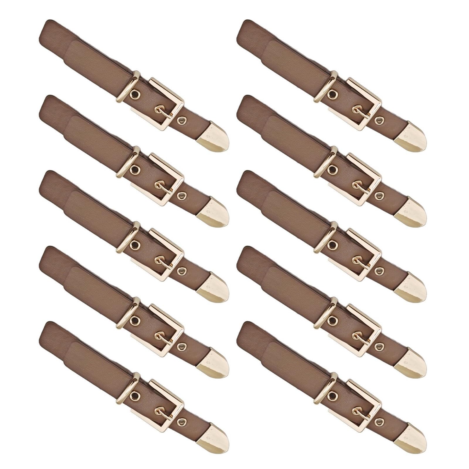 Msioytog 10 Pcs Sew-on Toggles Closures Sewing Accessories PU Leather Clasp Fasteners for Coat Knitwear