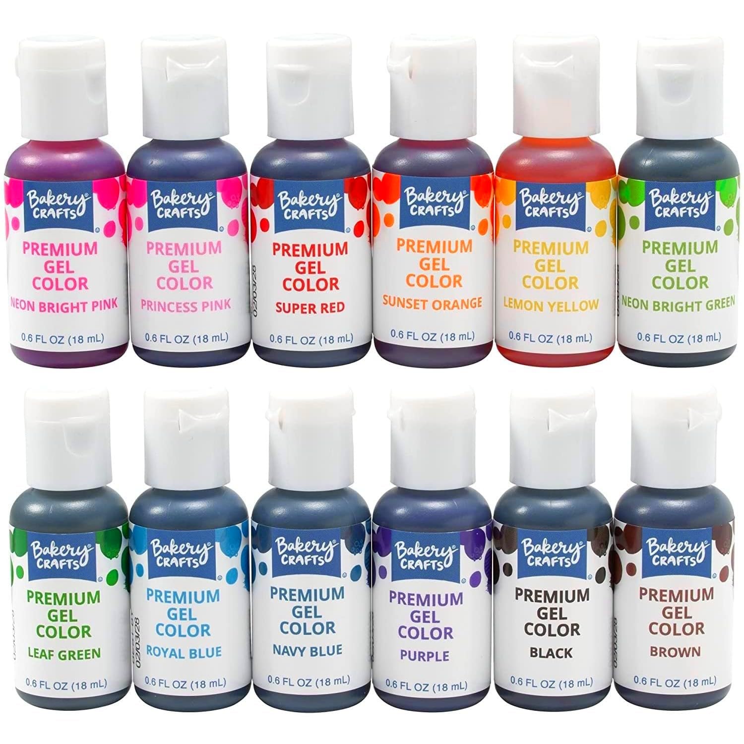 Buy Bakery Crafts Premium Gel Food Coloring 12 Bottle Assortment, 7.2