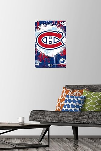 Miniatura 8 de Trends International NHL Montreal Canadiens - Póster de pared con logotipo Maximalist 23, 22.37 x 34.00 pulgadas, paquete de póster y alfiler premium