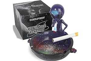 Ashtray, Muchly Creative Purple Resin Ash Tray for Cigarettes and Cigars, Creative...