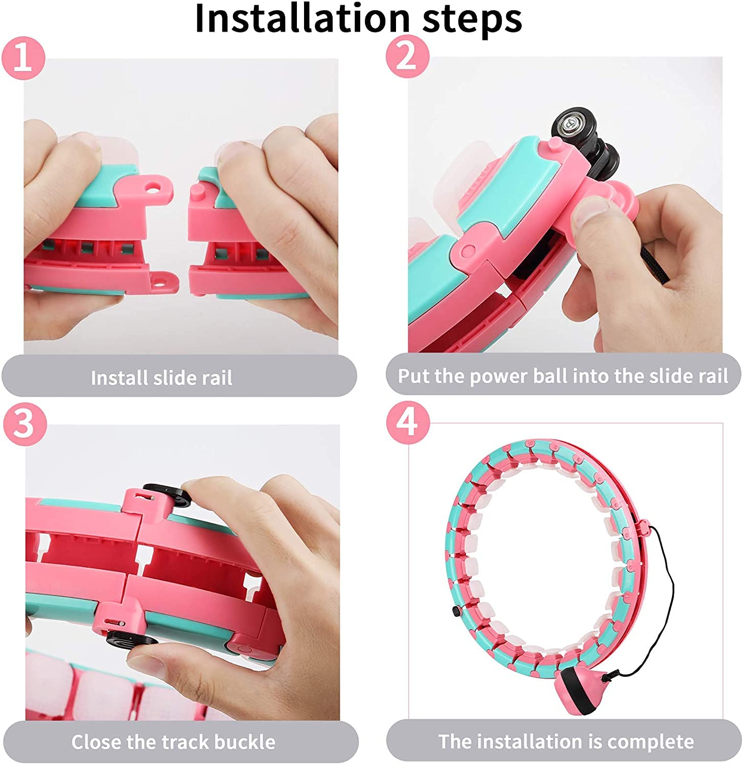 Hula Hoop Smart Gmili Con Contacalorie - Regolabile In 16 Sezioni, Massaggio 360°, Per Dimagrimento - Foto 7