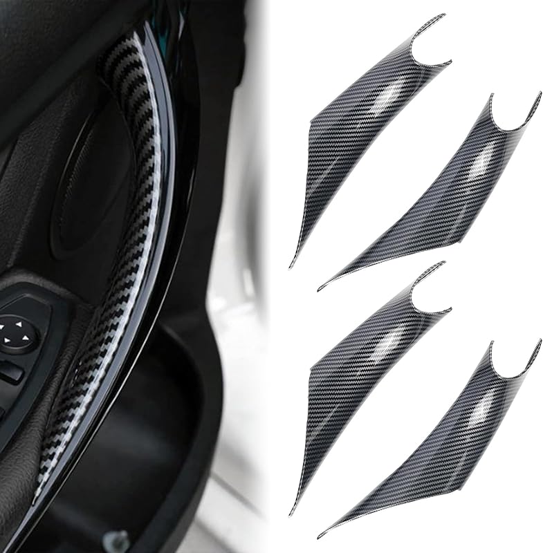 Capas de puxador interno de porta Nushxe em padrão carbono para BMW Série 3 e 4 F30 F32 – 4 unidades