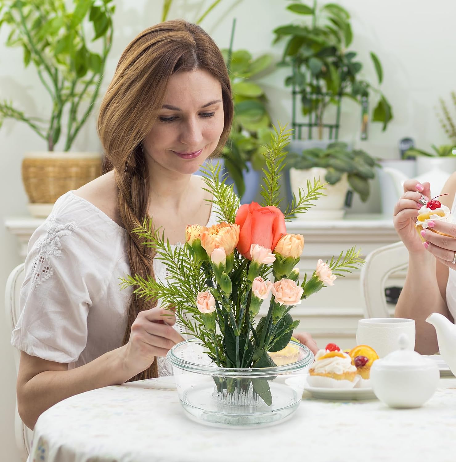 20 Pcs Flower Frogs for Arrangements Vase, Durable Plastic Flower Frog Pins for Floral Crafts, Japanese Flower Arrangement, Home Garden, Wedding Party Decoration