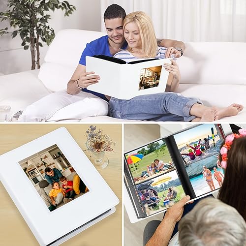 Miniatura 7 de Álbum de fotos de 5 x 7 pulgadas, 272 bolsillos para fotos de 5 x 7 pulgadas, álbum de fotos de 5 x 7 pulgadas, cubierta de cuero de gran capacidad,