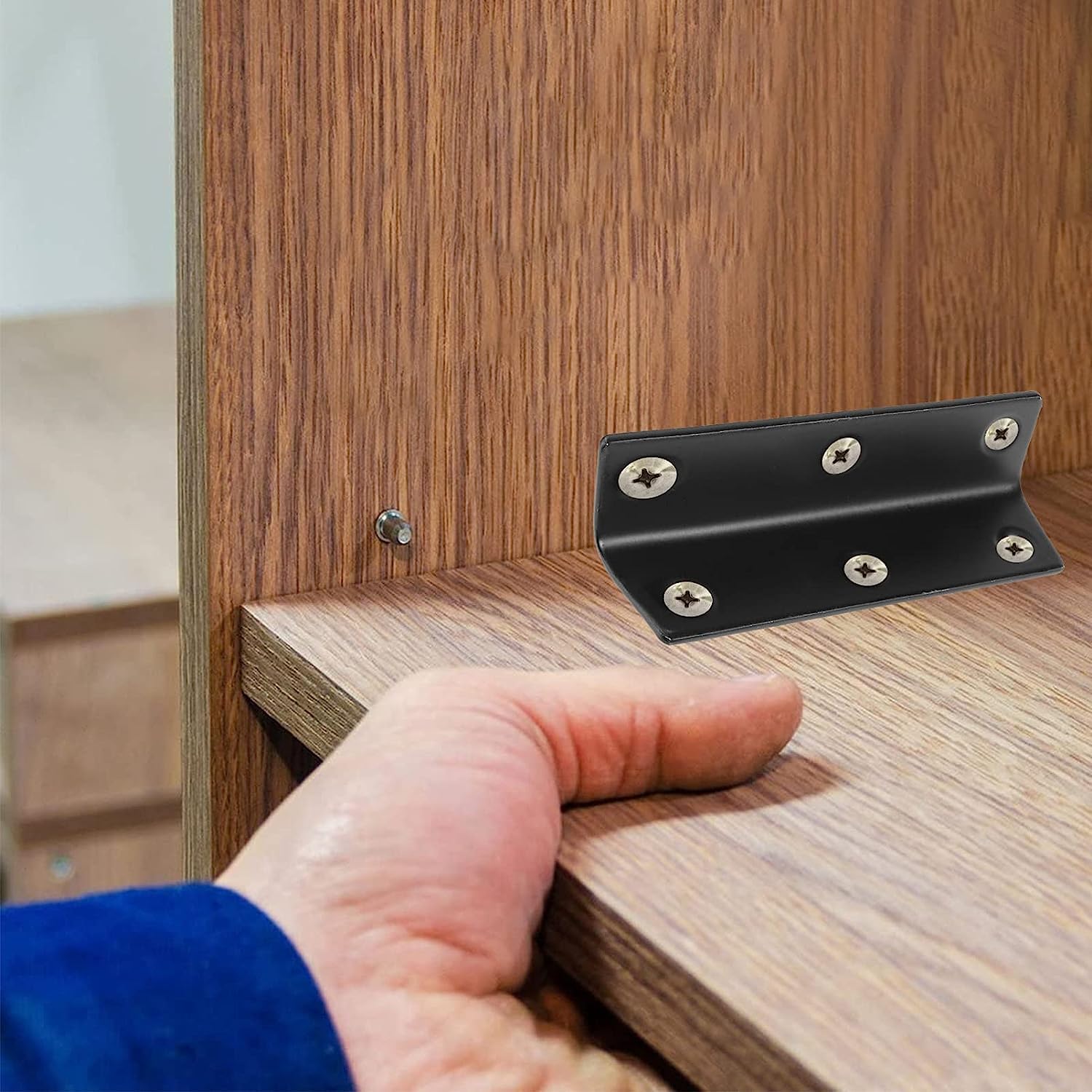 Angle Code, 8 pcs L Duty Metal Shaped Cabinet Chair for Fastener Joint Home Code Corner Table Braces Wood Brace(Size : 8x2.2cm)