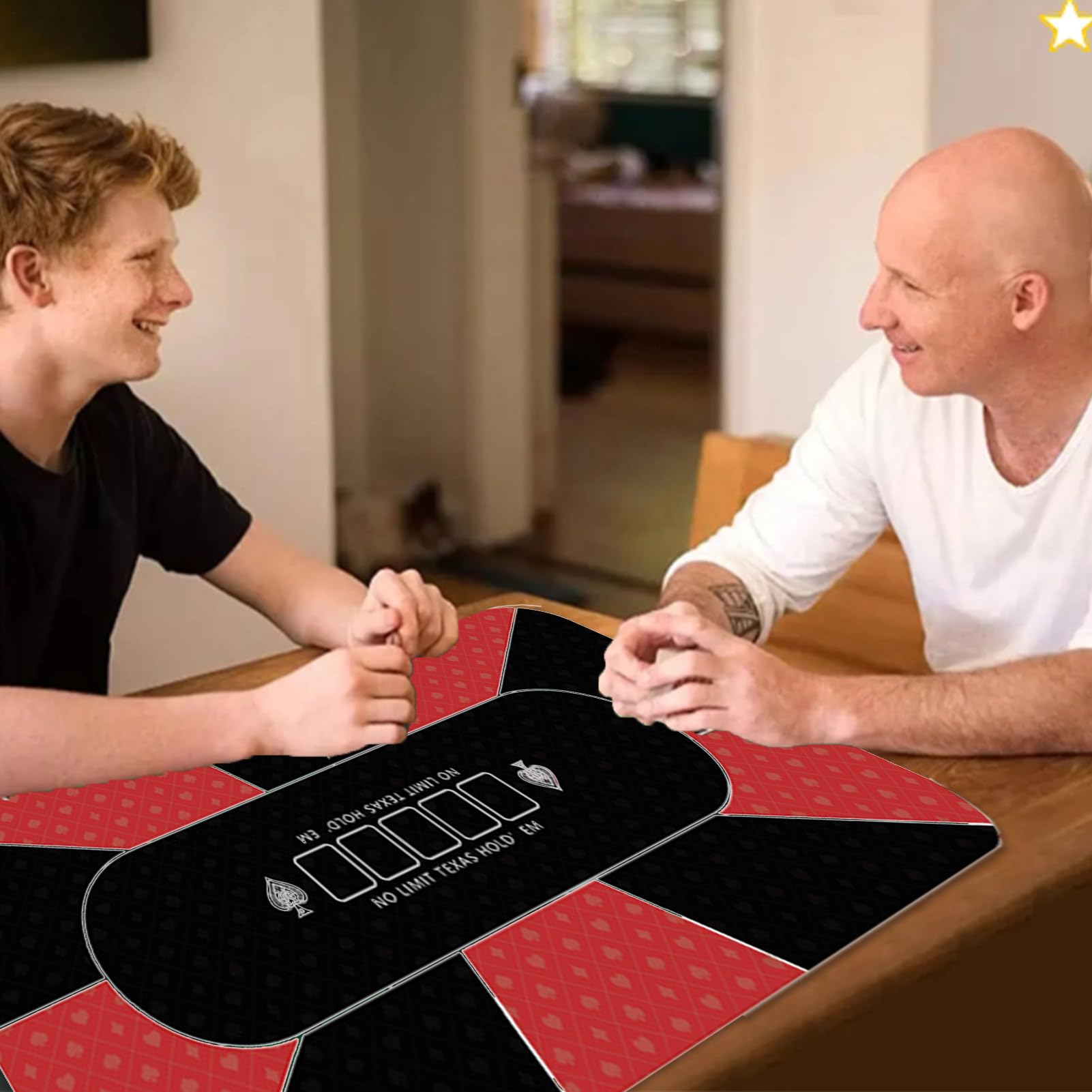 Générique Obrus pokerowy, obrus - Holdem mata pokerowa 120 x 60 cm | Antypoślizgowe pokrowce na stół z kart, mata na stół do pokera Texas Holdem Poker, gry karciane