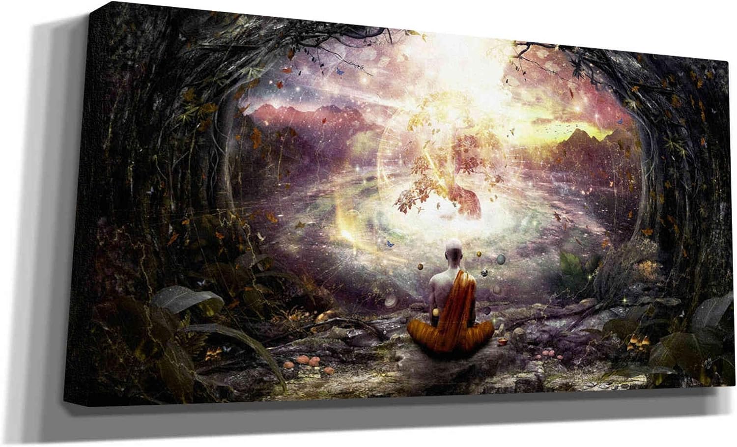 Epic Graffiti 'Nature and Time' by Cameron Gray, Canvas Wall Art, 24"x12"