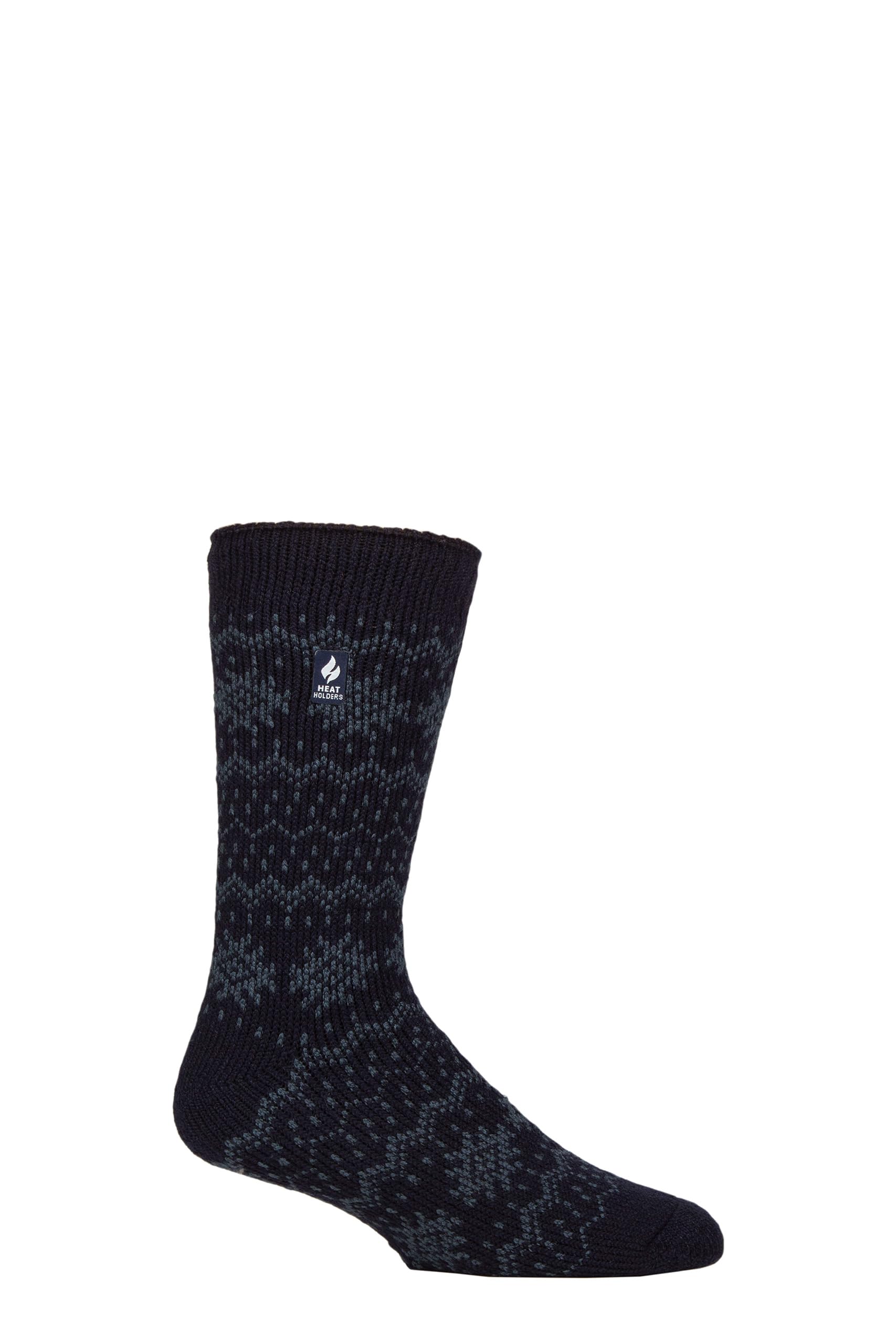 HEAT HOLDERS SOCKSHOP Mens 2.3 TOG Patterned and Plain Thermal Socks Pack of 1 (UK, Numeric, 6, 11, Regular, Regular, Two Tone Fairisle)