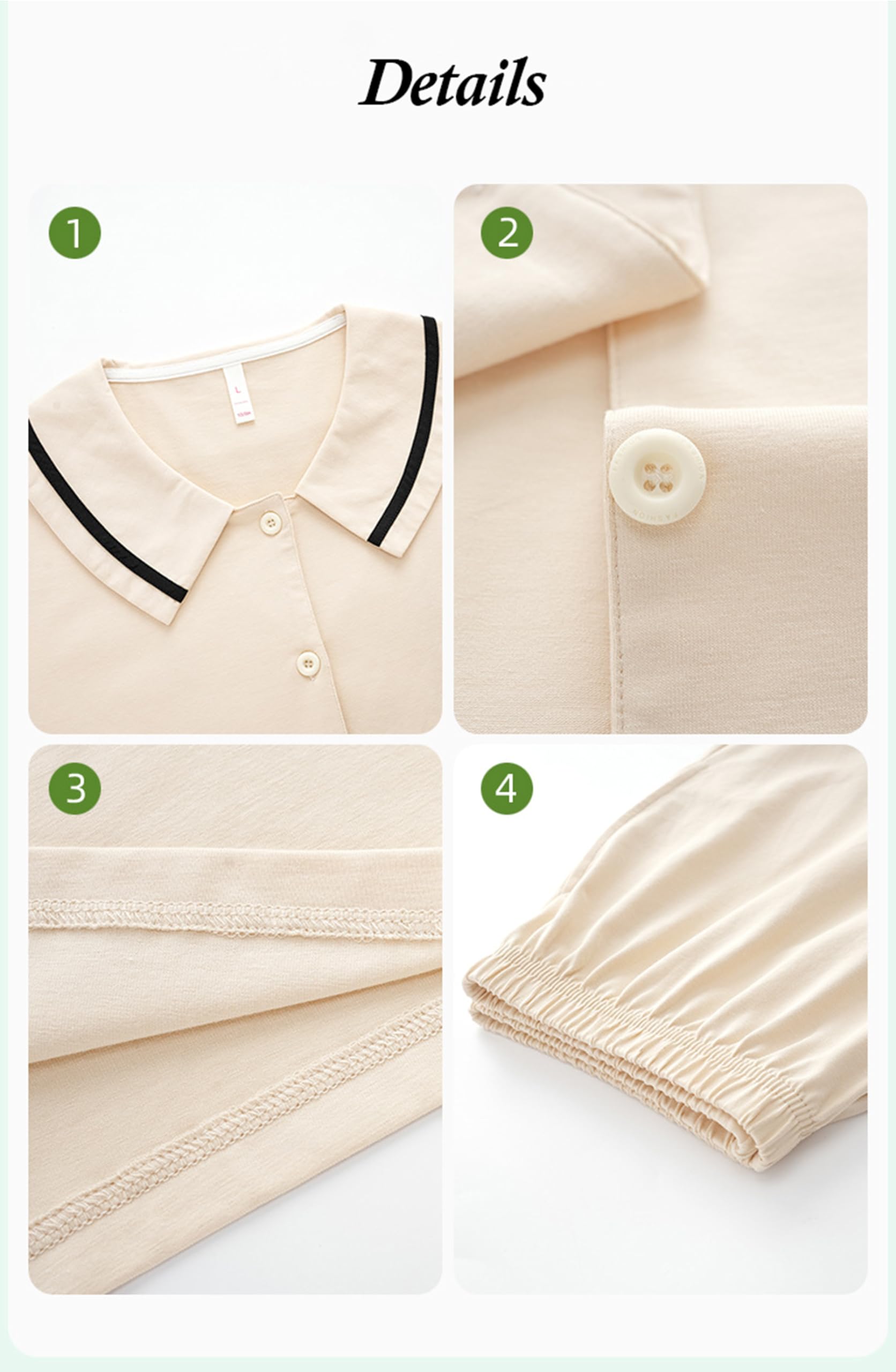 Generic 2-częściowy damski piżamowy zestaw spodenek z krótkim rękawem piżama cienka bawełna może być noszona poza domową odzieżą,White,XXL