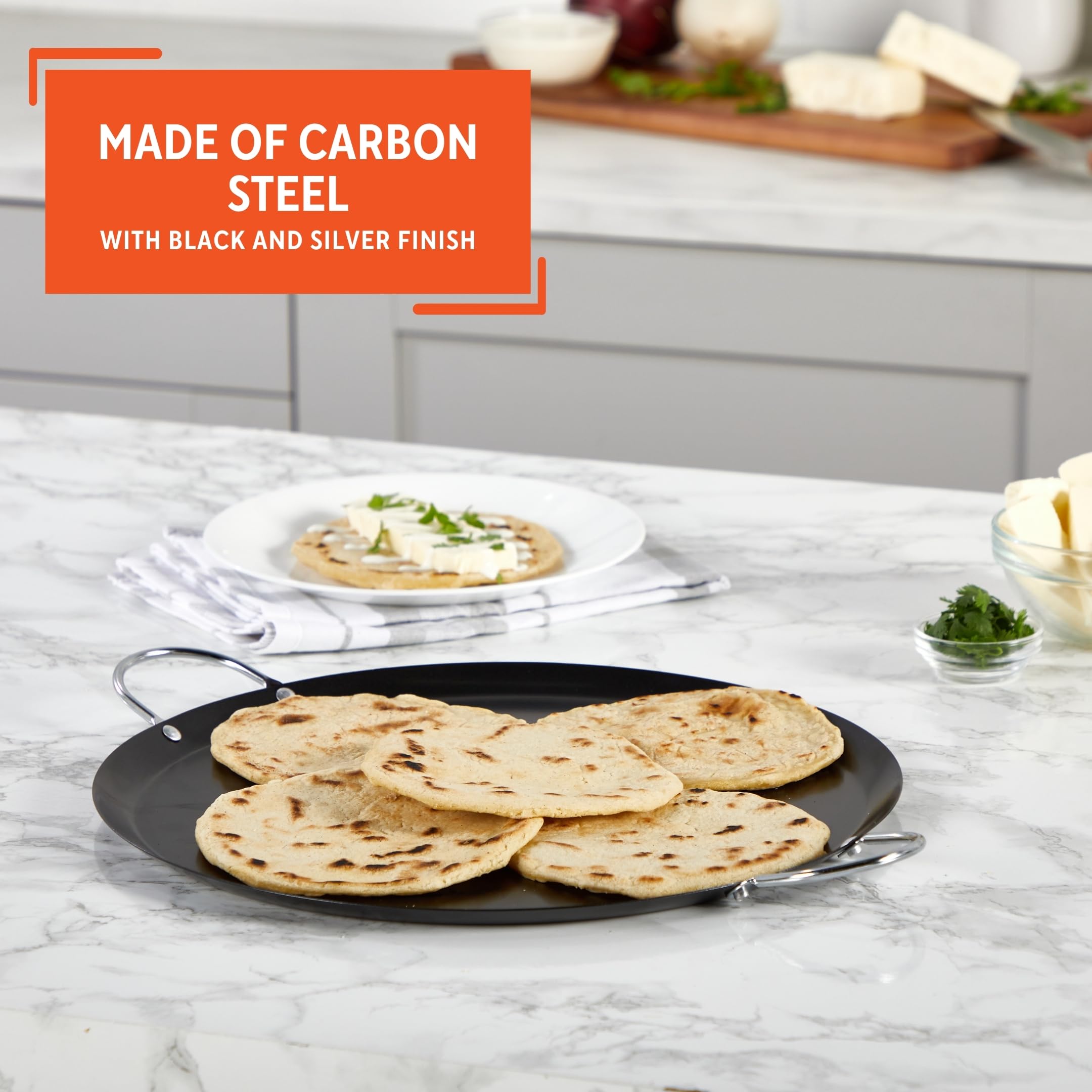 IMUSA Carbon Steel Nonstick Comal - Black -3