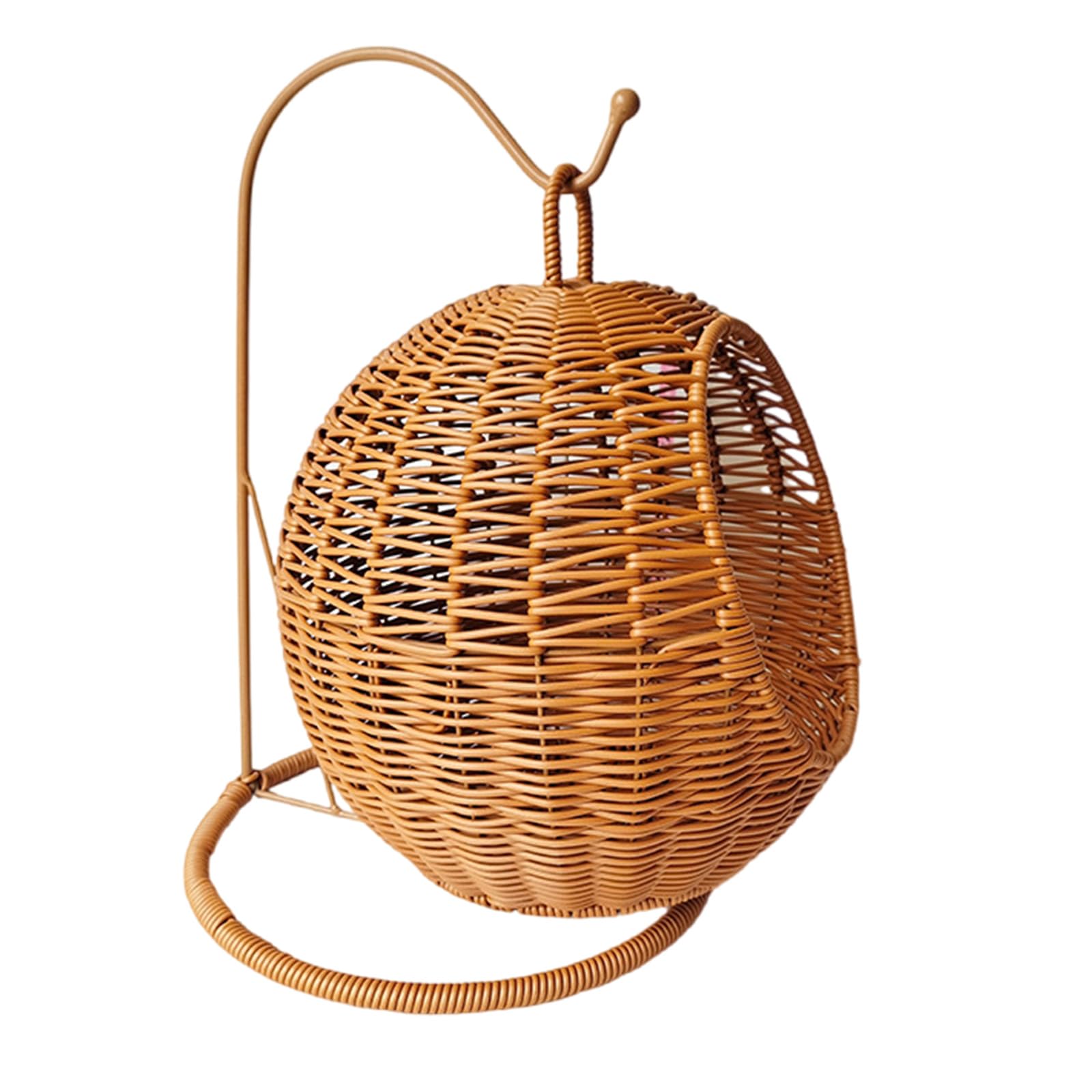 Cesta per gatti in finto rattan, letto amaca da appendere per piccoli spazi, comoda cuccia per gatti di piccola taglia per interni