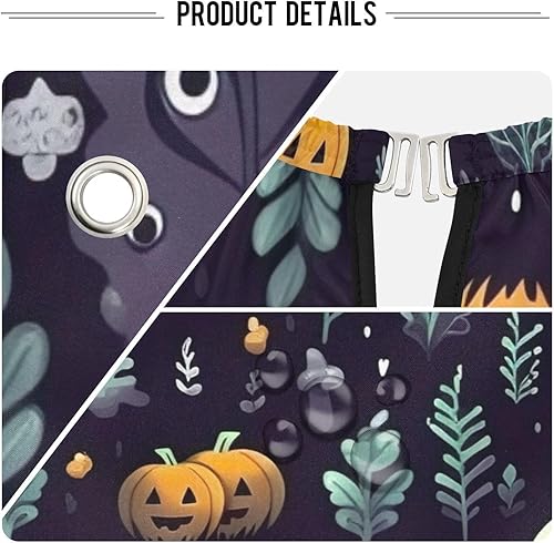 Miniatura 4 de Capa del color del barbero del cabo del barbero del diseño de Halloween, capa del champú del salón
