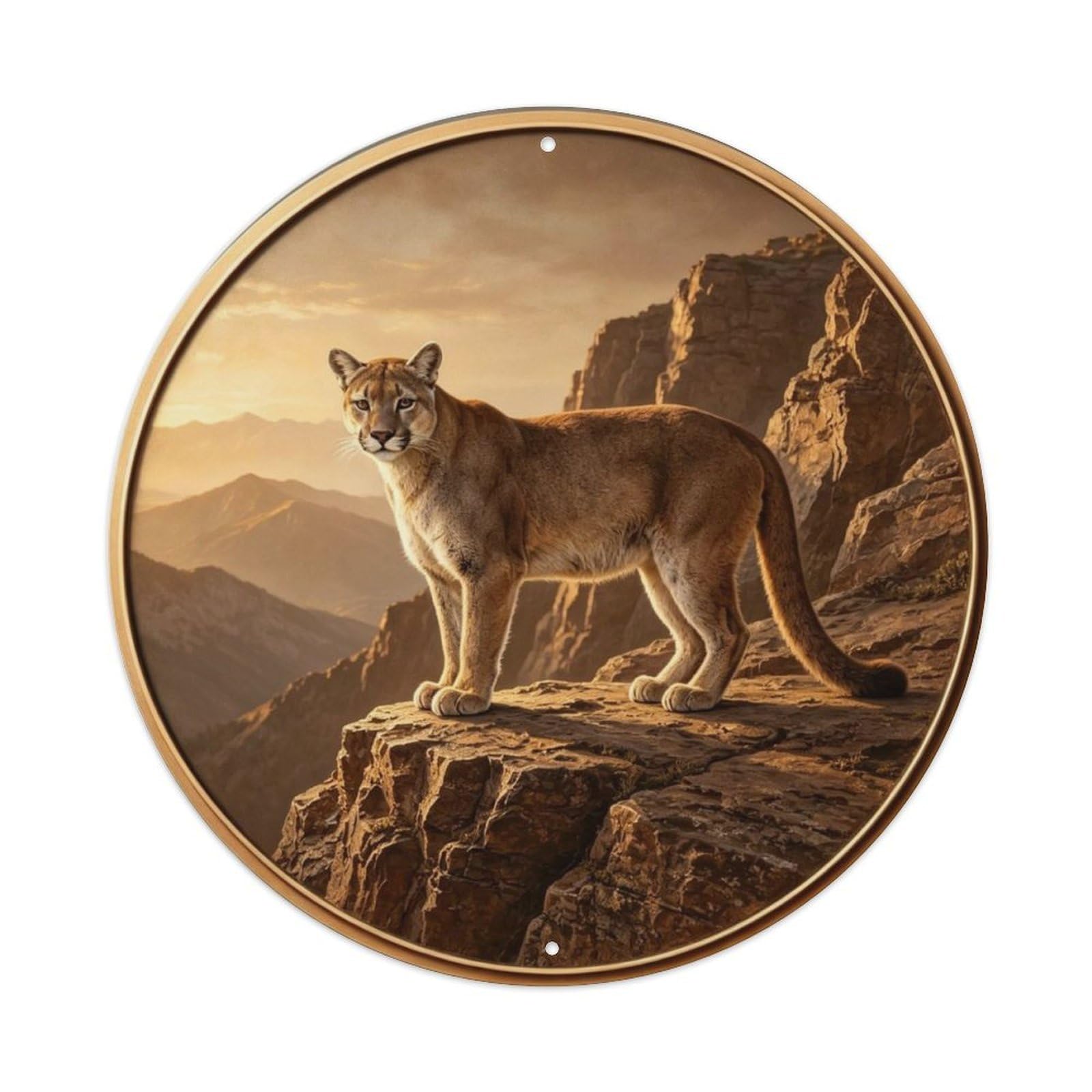 Rocky Mountain Mountain Lion Metal Tin Sign Plaque
