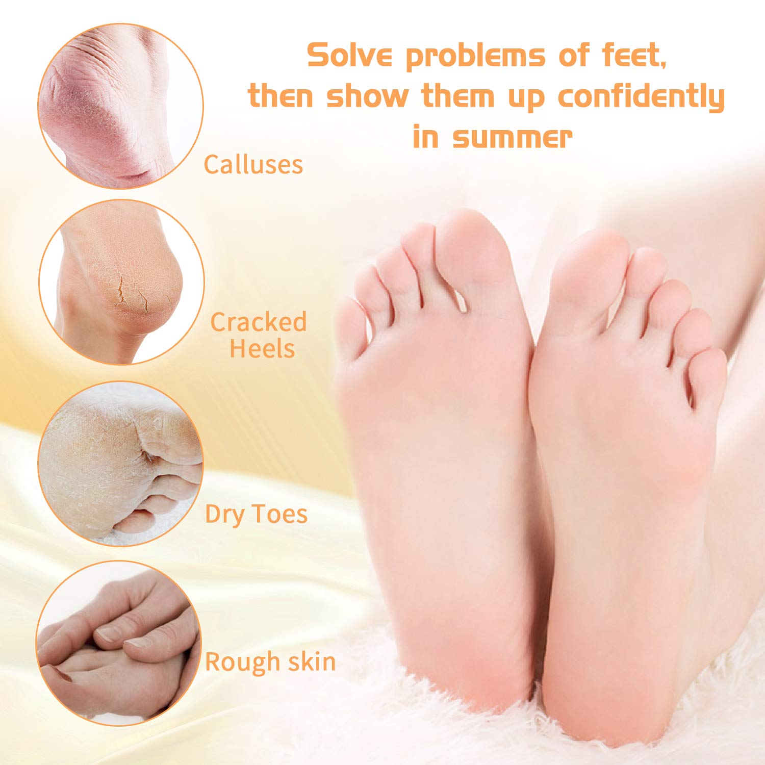 Mixbeauty Foot Peel Mask -2 Pack- Professional Baby Feet Foot Peel Mask for  Cracked Heels, Dead Skin Calluses, Get Baby Soft Skin for Men Women