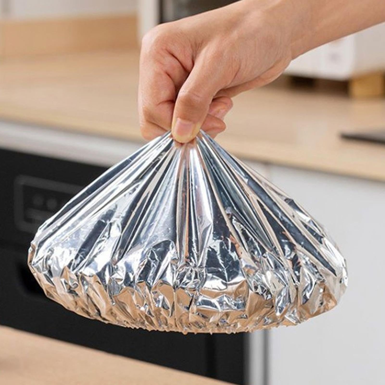 Générique Deckel aus Aluminiumfolie – waschbar und faltbar | Deckel für Lebensmittel aus Aluminium, für Restaurant, Camping, Hotel, Schlafsaal, Wohnung, Haus, Küche, Picknick, Badezimmer