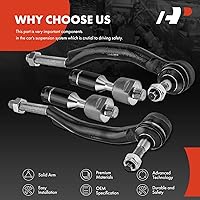 Vista 7 de A-Premium Kit de 4 Piezas de Extremos de Barra de Dirección Frontal Interior y Exterior, Compatible con Chevrolet Trailblazer, SSR, GMC Envoy XL