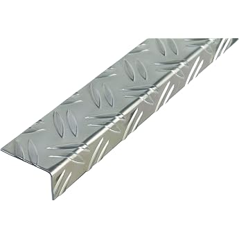 Corner Profile Aluminium with Imprinted Ripples 468903