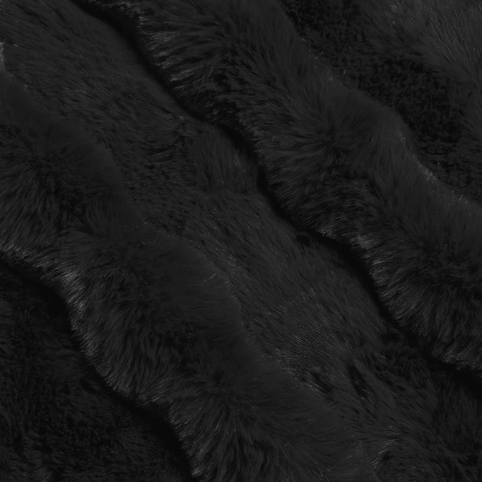Manta antideslizante de piel de conejo sintético negro, 130 x 150 cm, suave y esponjosa, transpirable y agradable al tacto, ideal como manta para sofá, cama y salón