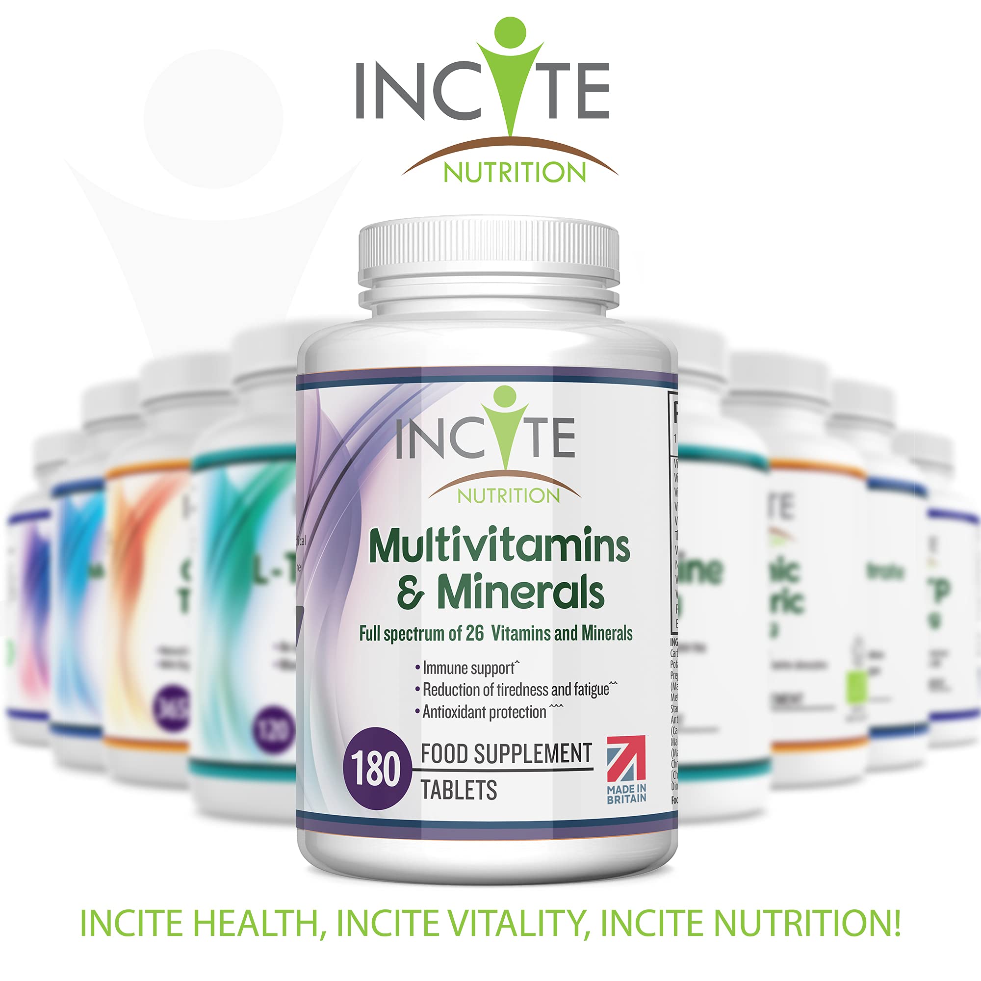 Buy Multivitamin and Minerals 180 Vegan Tablets 26 Key Vitamins and