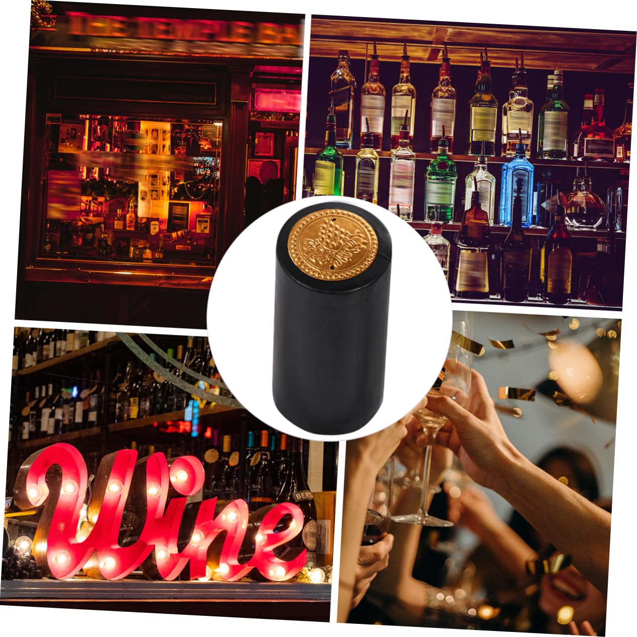 Luxshiny 100Pcs Heat Shrink Sealing Film for Wine Bottles Bottle Plug Cover for Homebrew Restaurants and Wineries Easy to Use Wine Sealing Caps