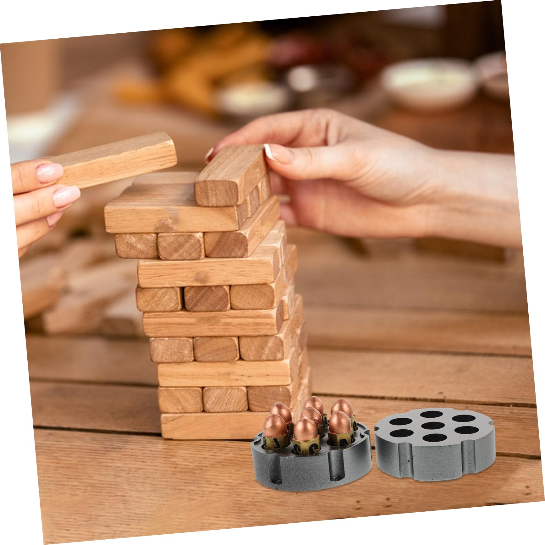 ibasenice Set de Dés de Jeu de Société en Résine avec Socle, Léger et Facile à Transporter, pour Jeux de Rôle, Bars et Ktv