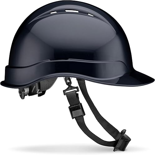 Acerpal Casco duro ventilado con acabado brillante, diseño personalizado y color sólido OSHA cascos duros con suspensión de 6 puntos