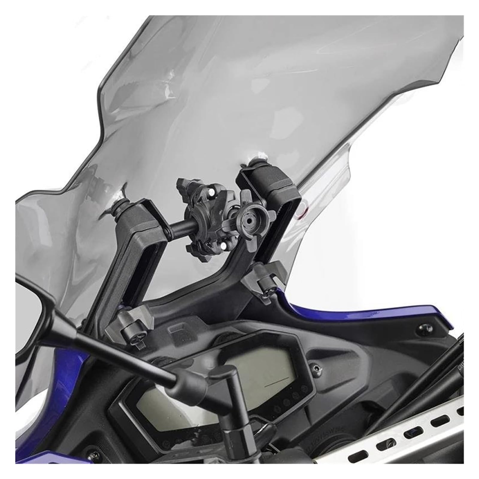 Soporte GPS para teléfono para Yamaha Tracer 7/700 GT MT-07 para Soporte De Teléfono GPS Aleación Aluminio Extensión Navegación para Motocicleta(Black 1)