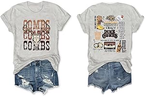 Linda West Retro Steer Skull Western T-Shirts For Women