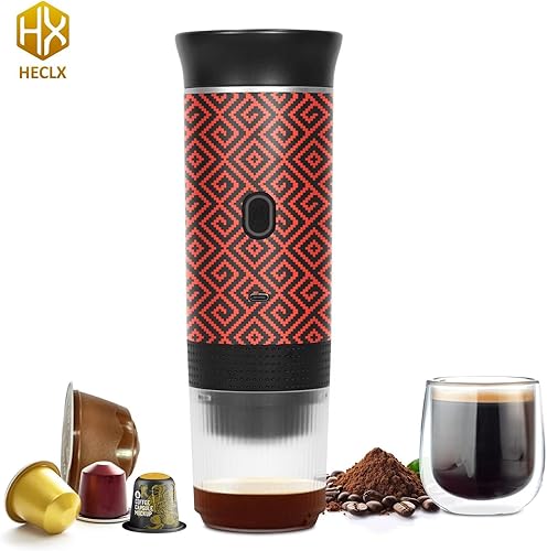 Miniatura 2 de Cafetera de regalo para viajes, máquina de café eléctrico portátil a pilas para camping, cafetera recargable autocalentable con café molido y