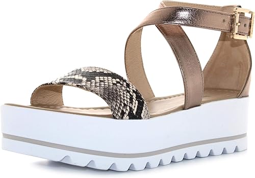 sandali zeppa bronzo