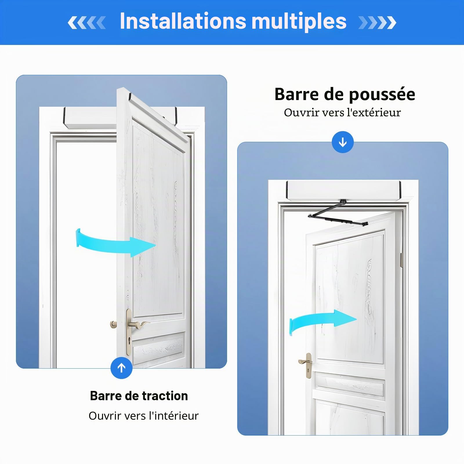 Ouvre-porte Basculant automatique électrique avec télécommandes - mode manuel/voiture pour bureau, hôpital, banque, hôtel