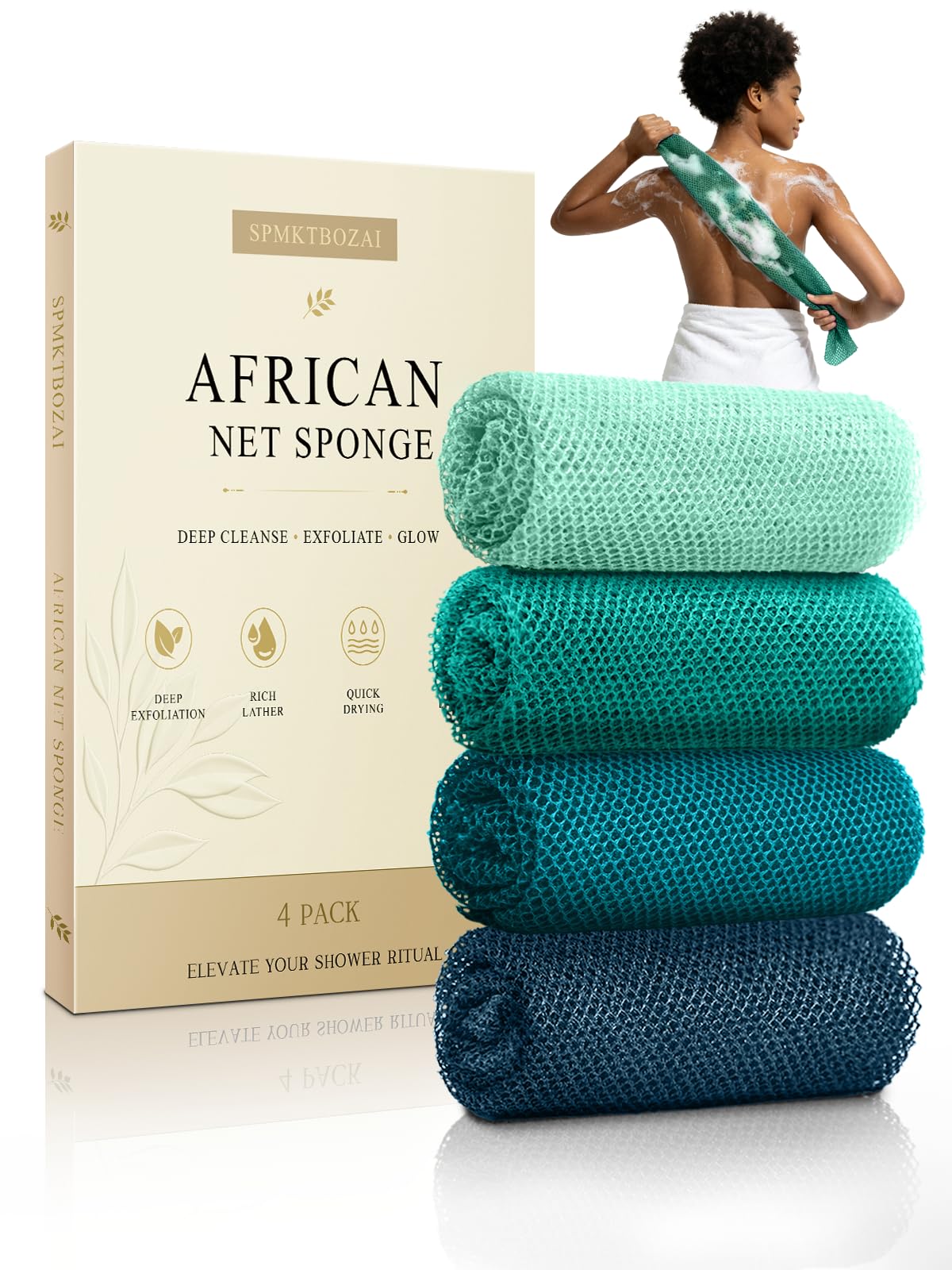 African Net Sponge - Exfoliate & Smooth Skin -9