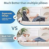 Vista 5 de 5Pcs Wedge Pillow Set for After Surgery, Orthopedic Bed Wedge Pillow Set for Post Surgery, Acid Reflux Relief, Sleeping, Back Pain Relief