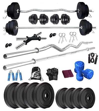 BODYFIT 24 KG Exercise Sets Weight Plates Combo Home Gym Set.