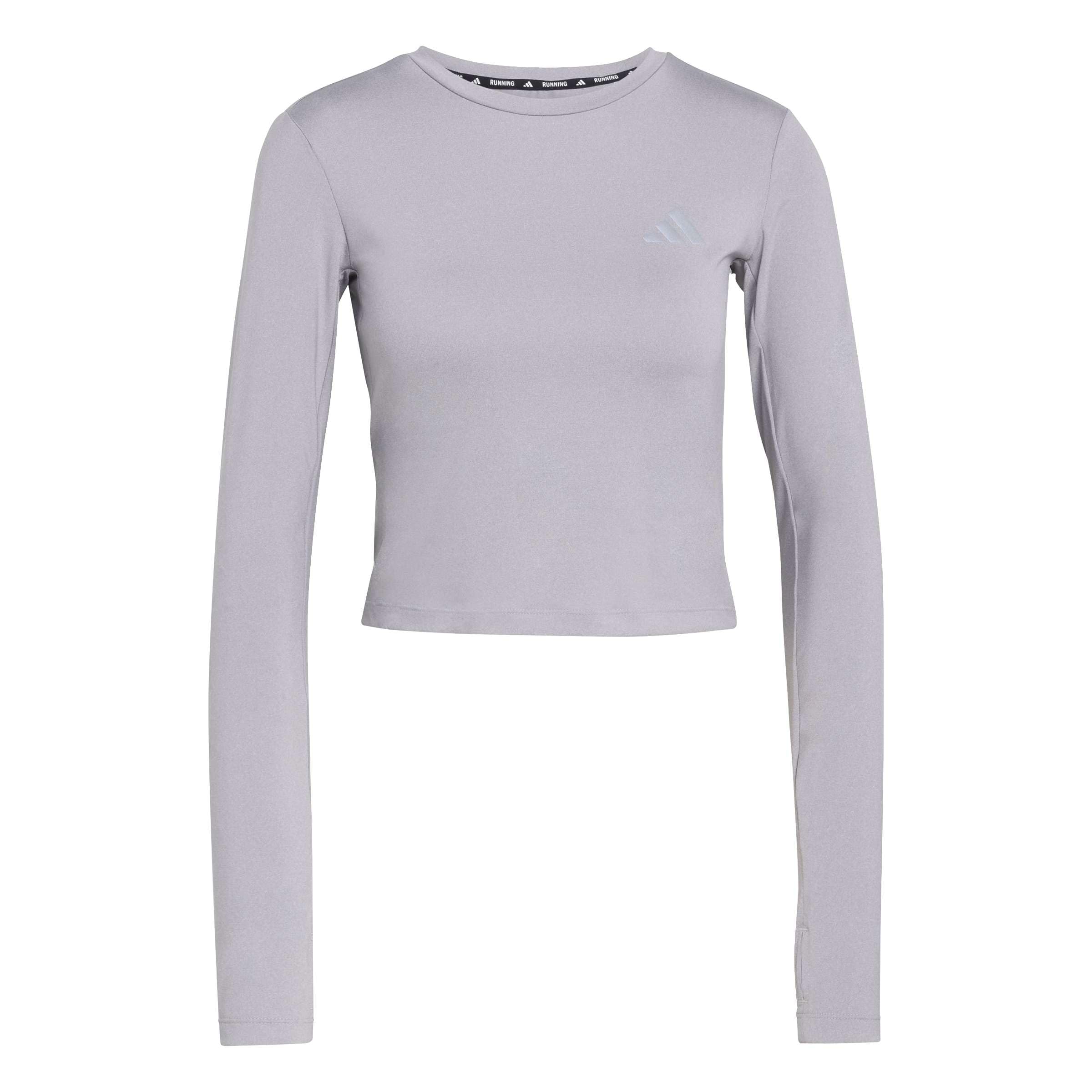 adidas Women's adi365 Running Essentials Long Sleeve, Medium Grey Heather, S