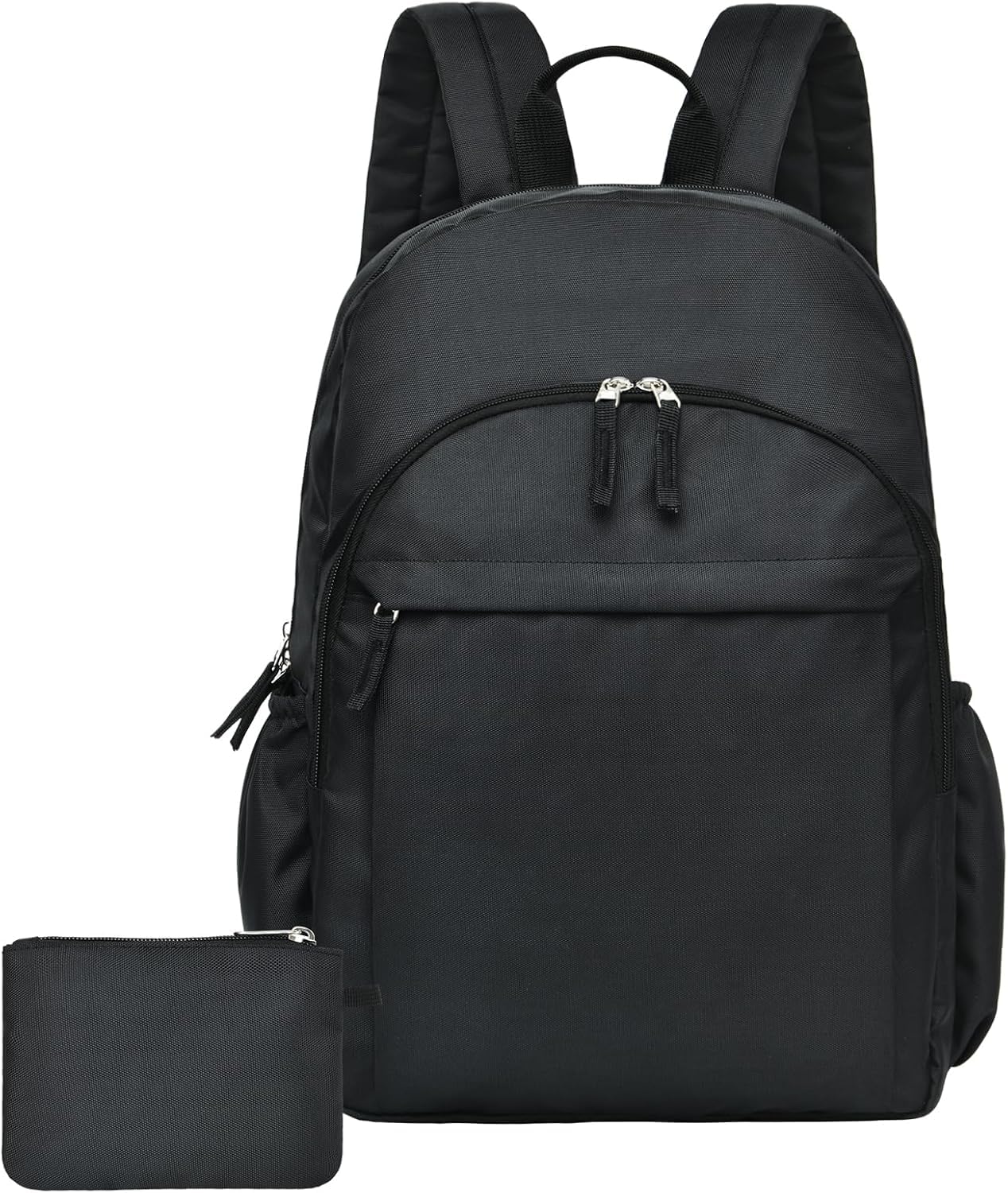 hirta Crip15.6 inch Laptop Basic Black Backpack for Men, Travel Carry on, Water Resistant School for Teens, College Bookbag Work for Men Women Charcoal Black-picture-24