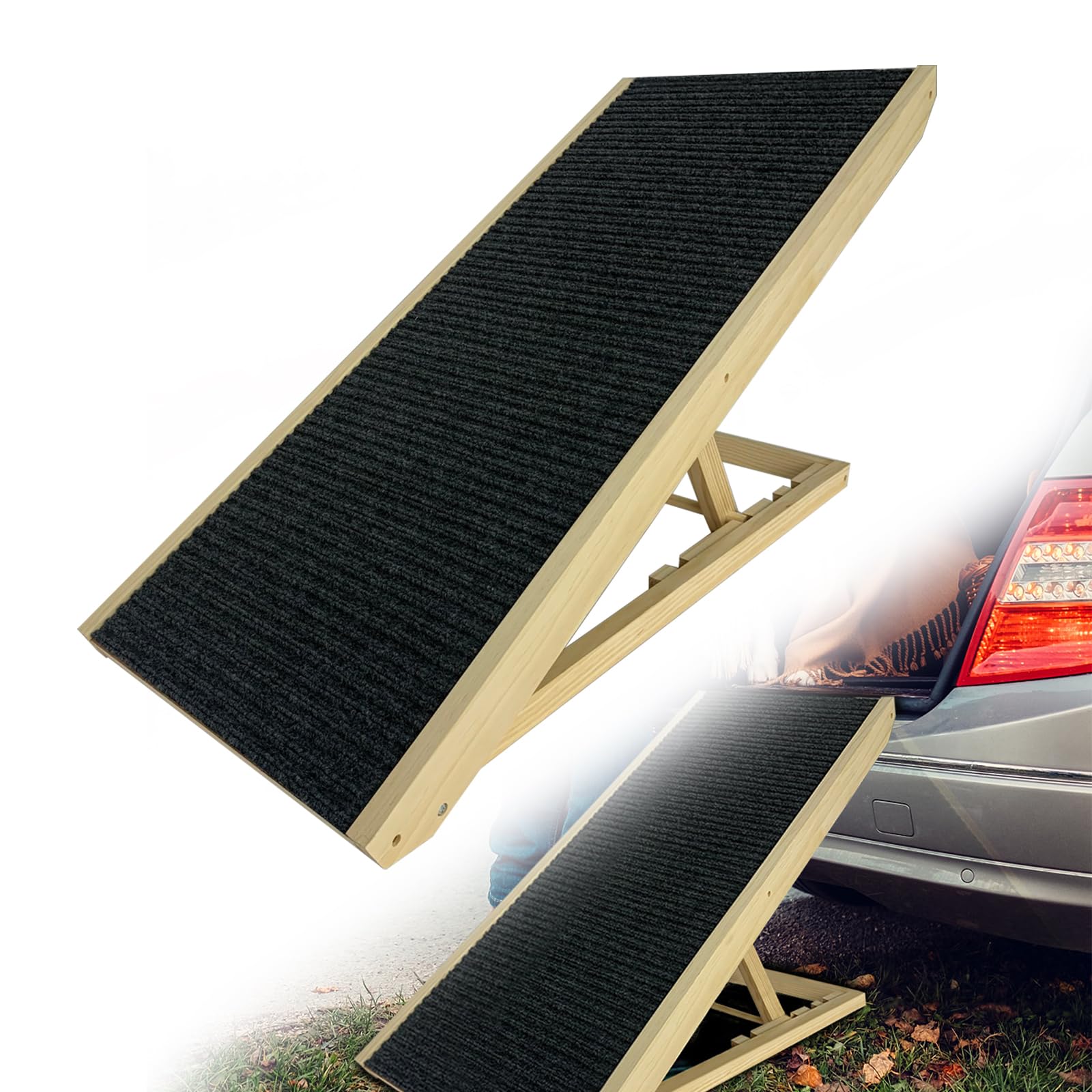 JOIEYOU Rampa para perros y mascotas, 100 cm, plegable, para perros, antideslizante, 100 x 40 x 60 cm (tipo A)