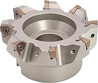 Vista 6 de Molino de cara indexable (Shell) de 2" 90°, para fresado de hombro cuadrado, diámetro del orificio del eje de 3/4", 4 flautas, con 4 piezas