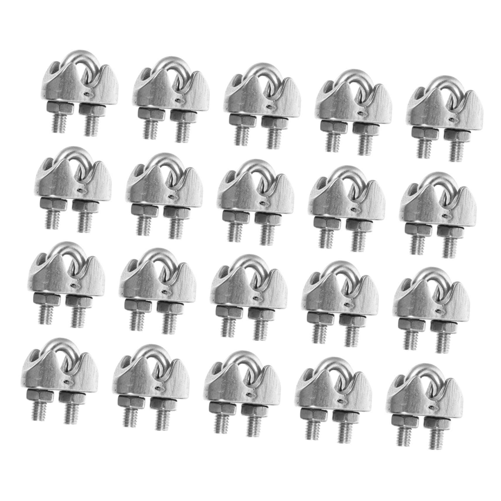 NAMOARLY Pcs Silver Wire Rope Clamp Tool Stainless Steel u Type Fastener for Wire Rope Tensioner