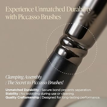 Piccasso 207A Eyeshadow Brush Flat Rounded Eye Brush for Blending and Shading, Soft Bristles for Smooth Eye Makeup Application, Korean Eyeshadow Brush for All Eye Shapes