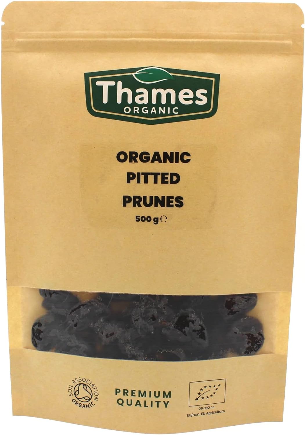 Organic Pitted Prunes 500g Vegan, Certified Organic Nutritious and Delicious Snack High in