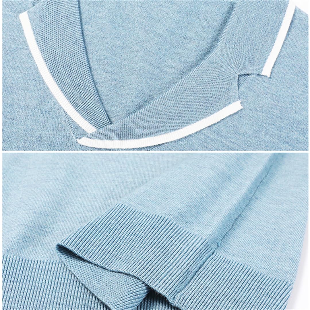 Maglione Casual da Uomo Autunno Inverno Tinta Unita Slim Fit Pullover Maglioni
