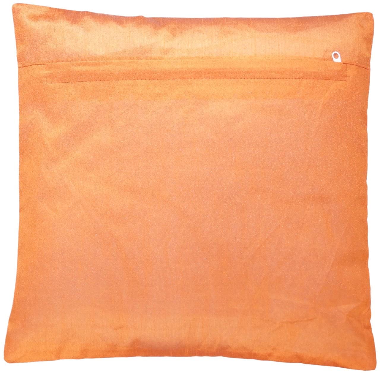 Ruwado Tessuto a mano e realizzato a mano indiano Banarasi, federa per cuscino decorativo in seta (blu turchese