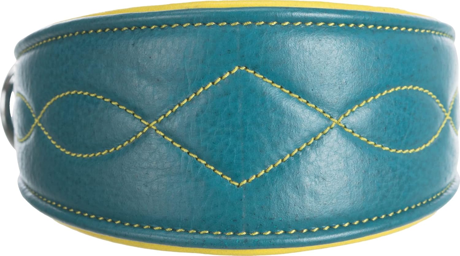 Leather Collar Active Comfort for Greyhounds, S-M: 33-42 cm / 60 mm, Kerosene/Yellow, Leather, Collars, halters, Dogs, News