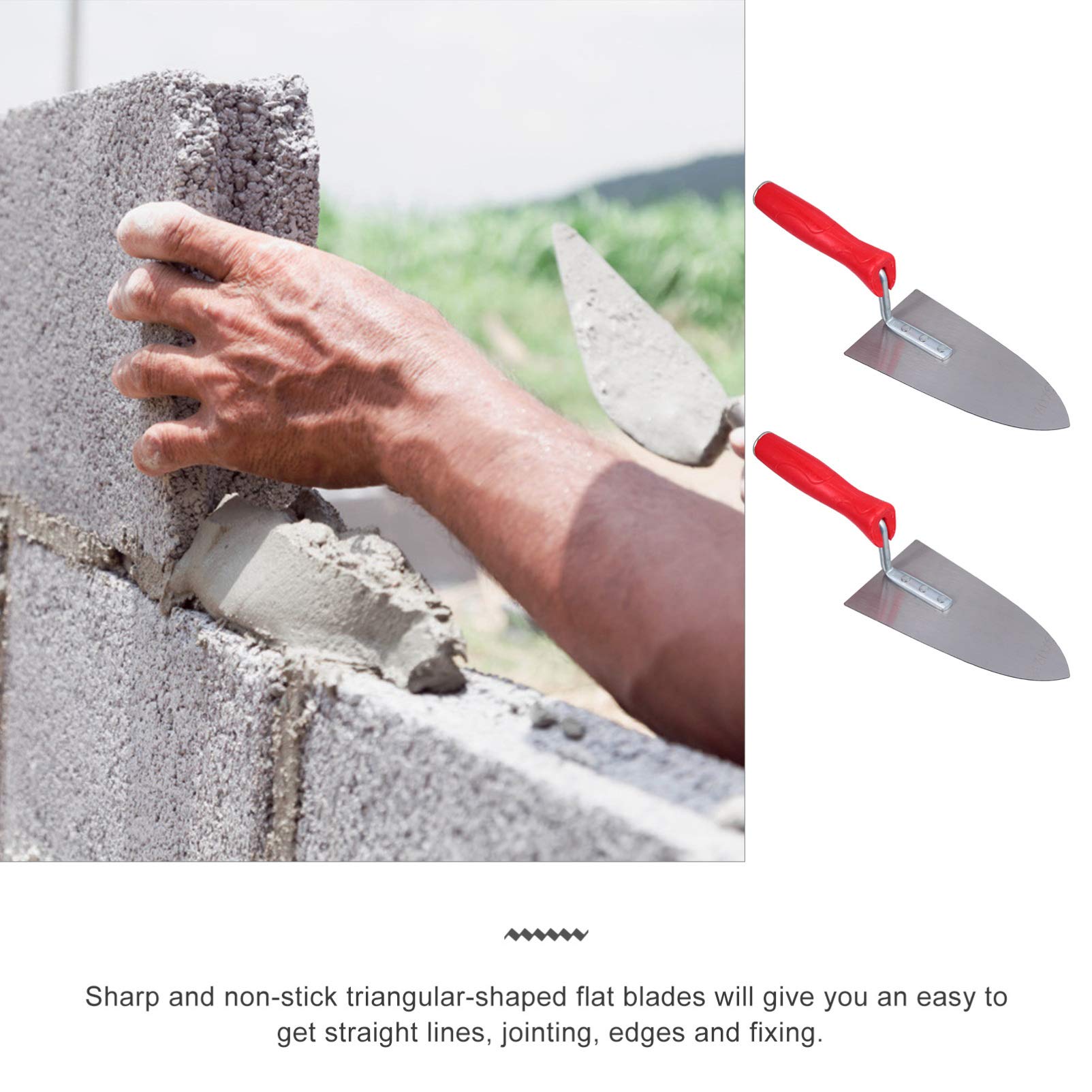 7" In Mattoni Cemento Posa Tarature Cazzuola Con Impugnatura Morbida - Foto 6